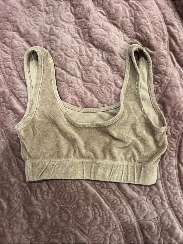 Zara Neutral Beige Terry Knit Kids Bottoms - Image 2