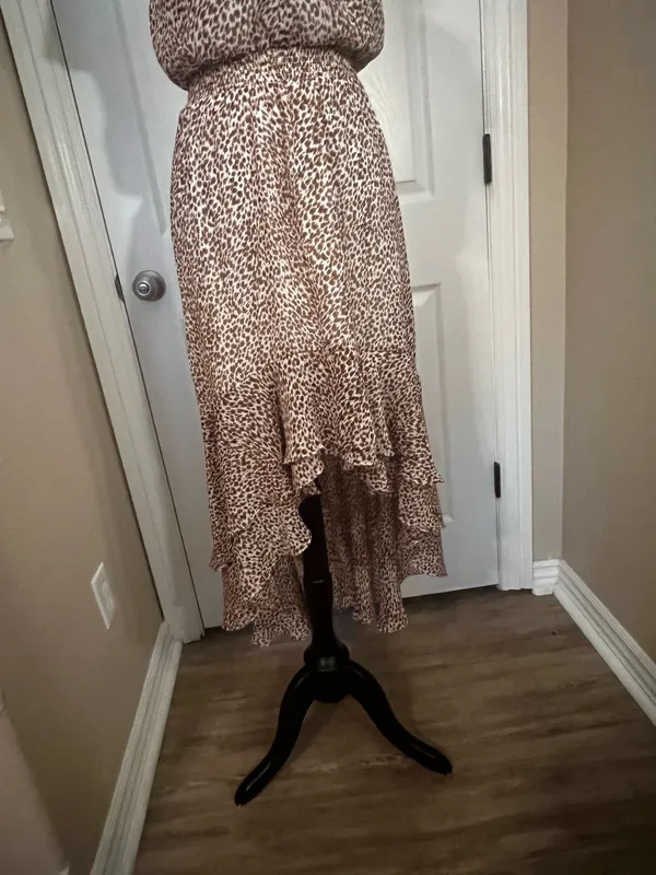 Leopard print midi dress Brown Size XS - Image 6