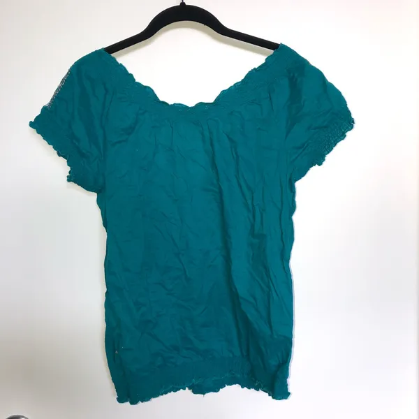 Charlotte Russe 🆕 Floral Turquoise Off the Shoulder Top - Image 4