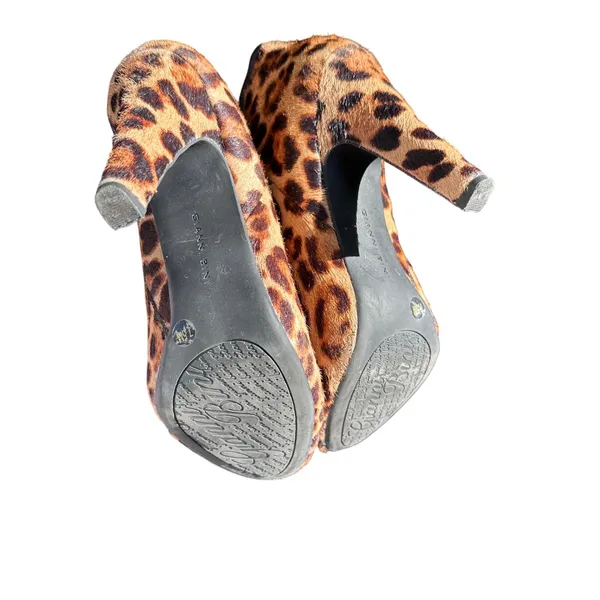 Gianni Bini Leopard Pony‎ Hair Leather Stiletto Heel Ankle Booties Womens 7.5M - Image 7