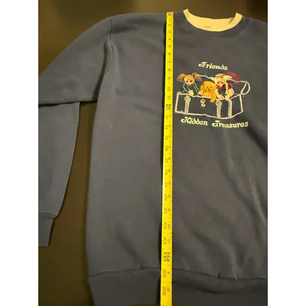 Vintage Cheek-O Sportswear‎ Friends Hidden Treasures Sweatshirt XL Made in USA - Image 4