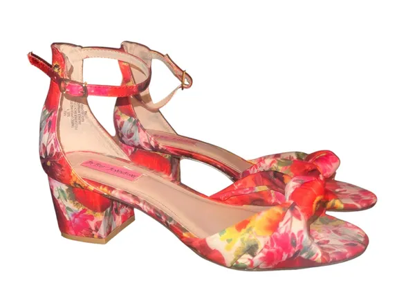 Betsey Johnson Ivee floral ankle strap block heel sandals - Image 2