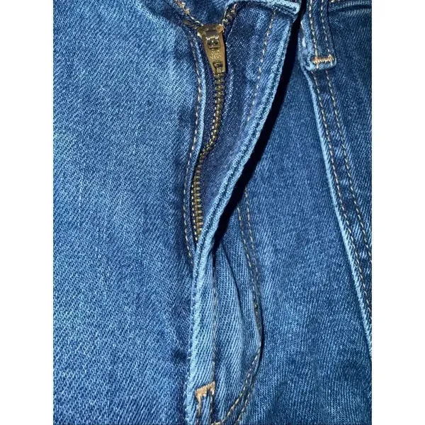 Old navy Dark Wash High Rise Loose Straight Leg Sz 6 Jeans Non Ripped #769 - Image 5