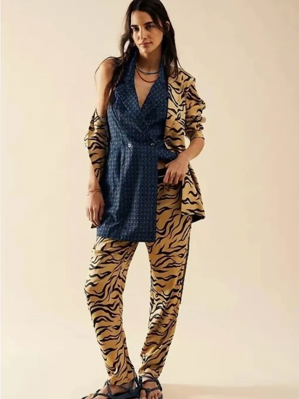 Free People Navy Blue Sleeveless Blazer Mini Dress - Image 5