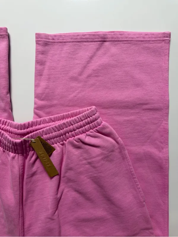 NWT Skims Boyfriend Fleece Pant, Bubblegum Pink, Size M - Image 4
