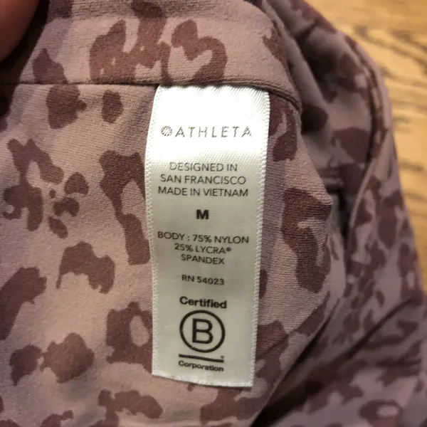 Athleta Leopard Elation Ultra High Rise Tight Leggings Flora Mauve - Image 7