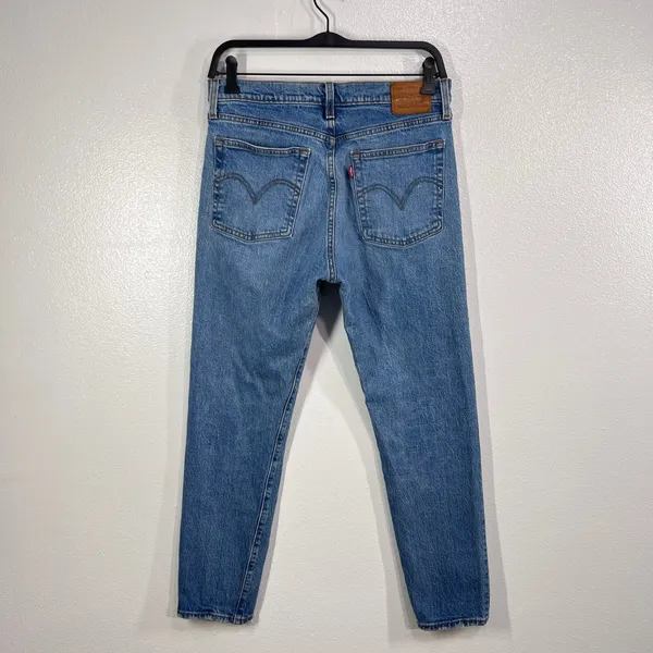Levi's Premium Wedgie Jeans Women's W29 Blue Denim Slim Fit Button Fly‎ - Image 3