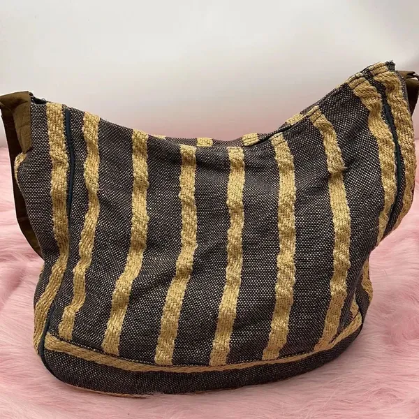 O’Neill burlap jute summer beach shoulder crossbody bag - Image 3
