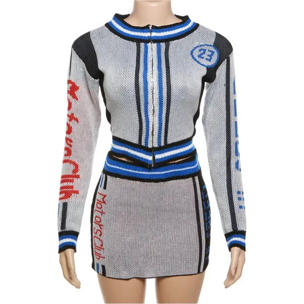 Hi Speed‎ Sweater Skirt Set size (L) Blue/combo - Image 8