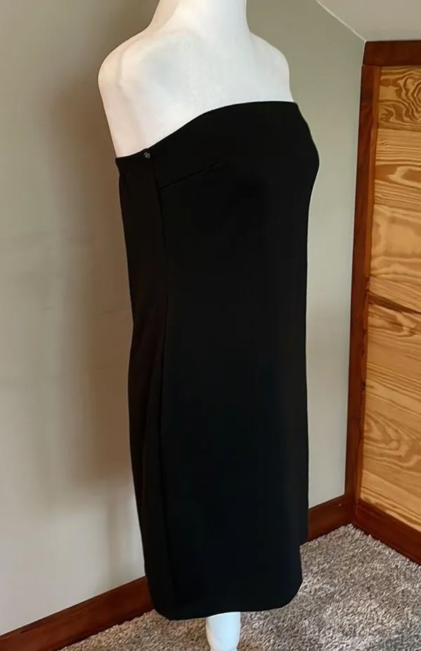 Unbranded Classic Basic Black Bodycon Stretchy Strapless Mini Dress - Image 2