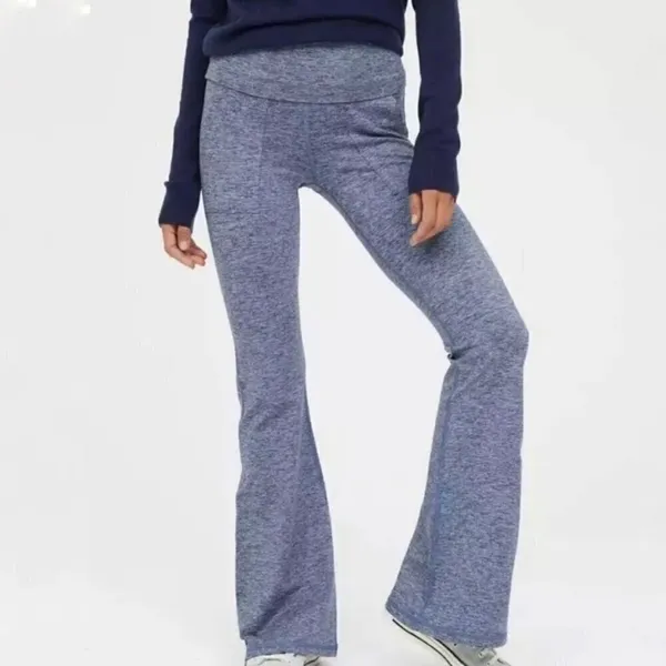 Aerie Offline Hugger Pants Size XS Foldover High Waist Flare Leg Yoga Loungewear - Image 11