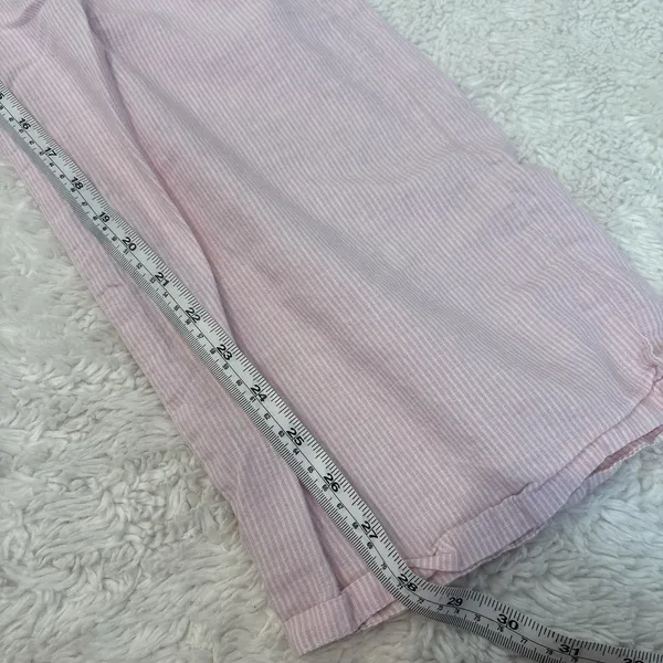 Brandy Melville John Galt Womens Striped Pink Anastasia Pants Linen Costal Preppy College Tomato - Image 5