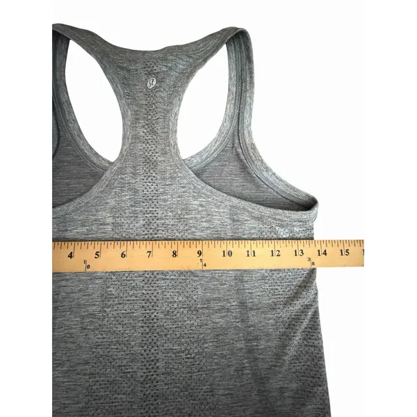 Lululemon Swiftly Size 4 Tech Racerback Tank Top 2.0 Heathered Gray #HHH1-2 - Image 4