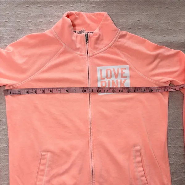 Victoria's‎ Secret PINK Full Zip Athletic Jacket Orange Size M - Image 6