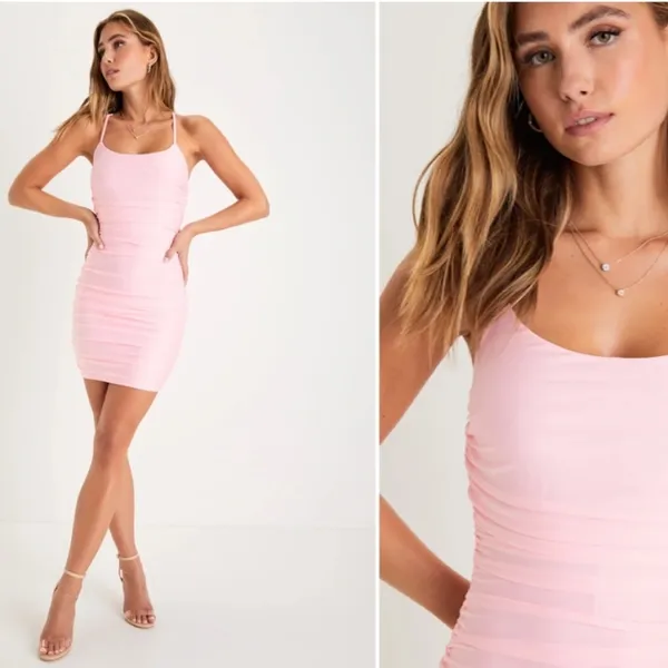 LULUS Date Night Sexy Wedding Cocktail Party Hoco Chic Mini Dress - Image 4