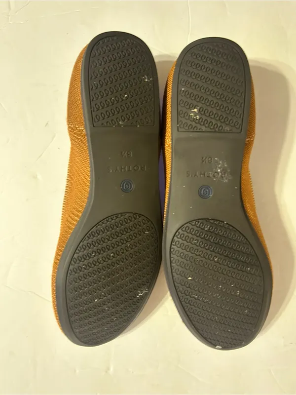 Rothy's Brown Knit Ballet Flats with Blue Trim - Image 3