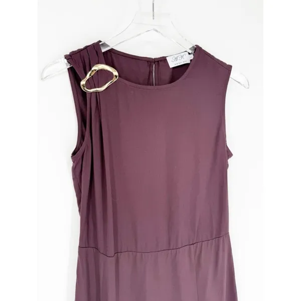 Anna‎ Kay Slit Leg Sleeveless Maxi Dress L Purple Cocktail - Image 4