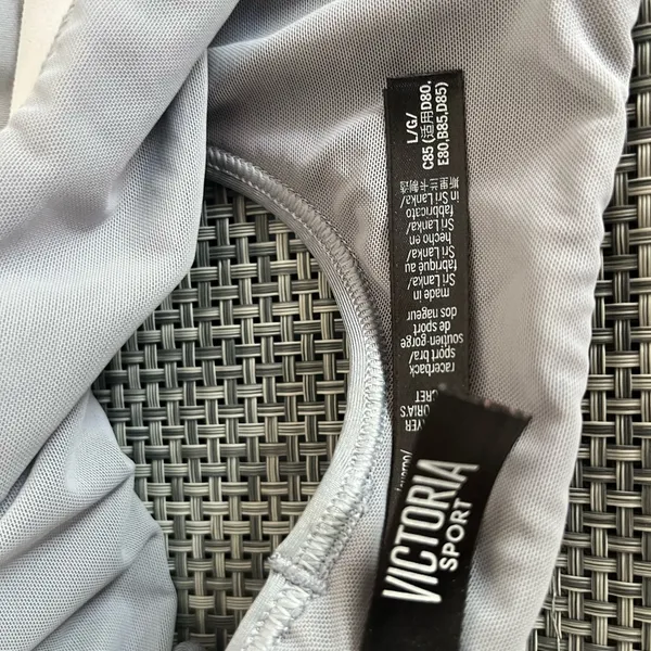 PINK - Victoria's Secret Grey Sportsbra with Branded band and Criss Cross Side Trim - Image 5
