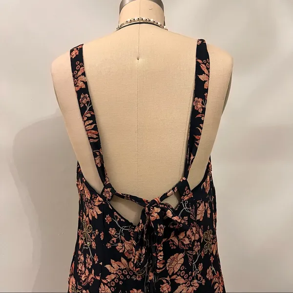 Free People Made Ya Look Sparkle Black Printed Mini Dress Size: Large - Image 7