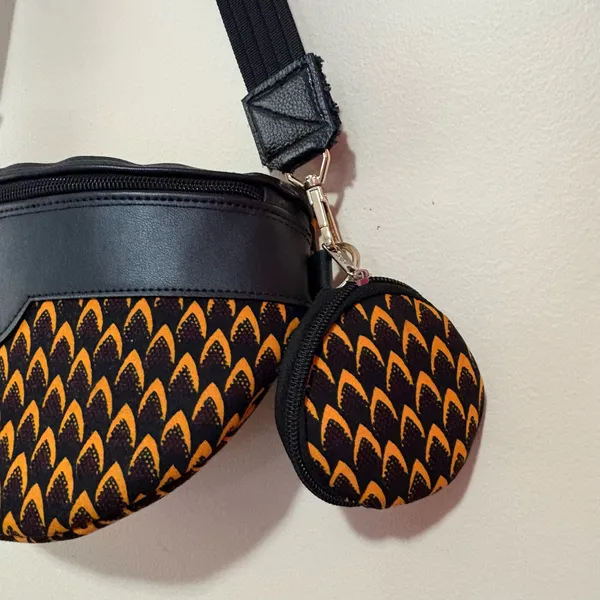 African Crossbody Bag Gold - Image 5