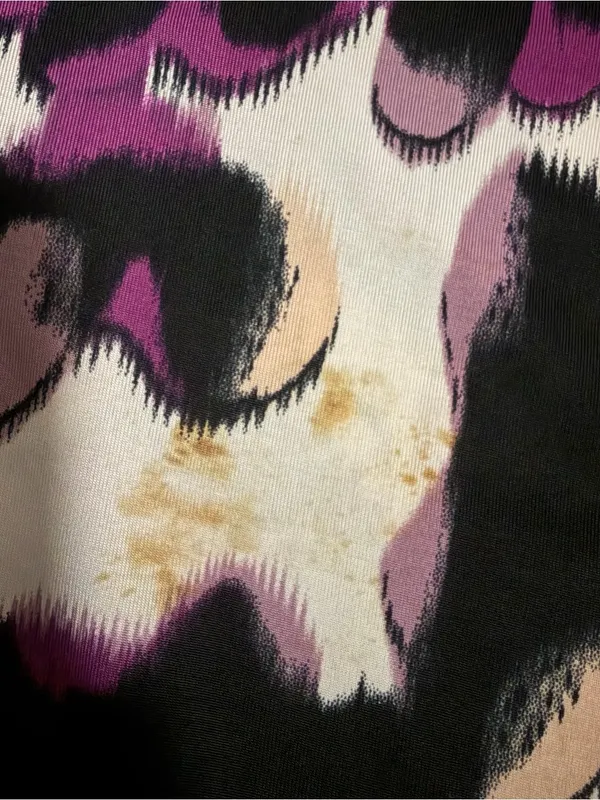 2000s vintage style whimsical leopard like print halter top blouse - Image 5