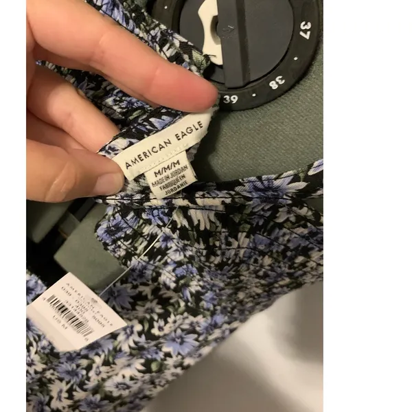 American Eagle Sundress Daisy Floral Pattern Blue Medium - Image 9