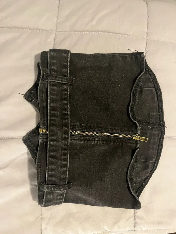 SheIn Black denimn corset top - Image 2