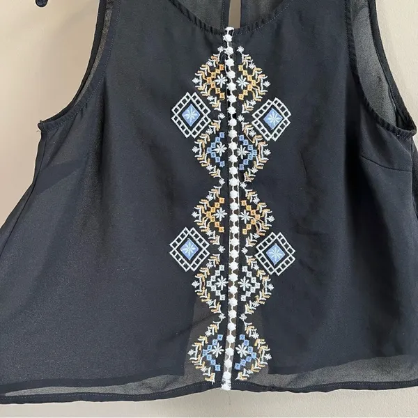 ✨ Iris Los Angeles Black Sheer Top Medium‎ - Image 2
