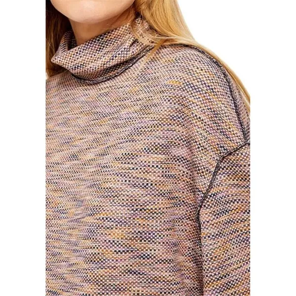 Free People Women's Multicolor Turtleneck Pullover Sweater Size S - Image 4