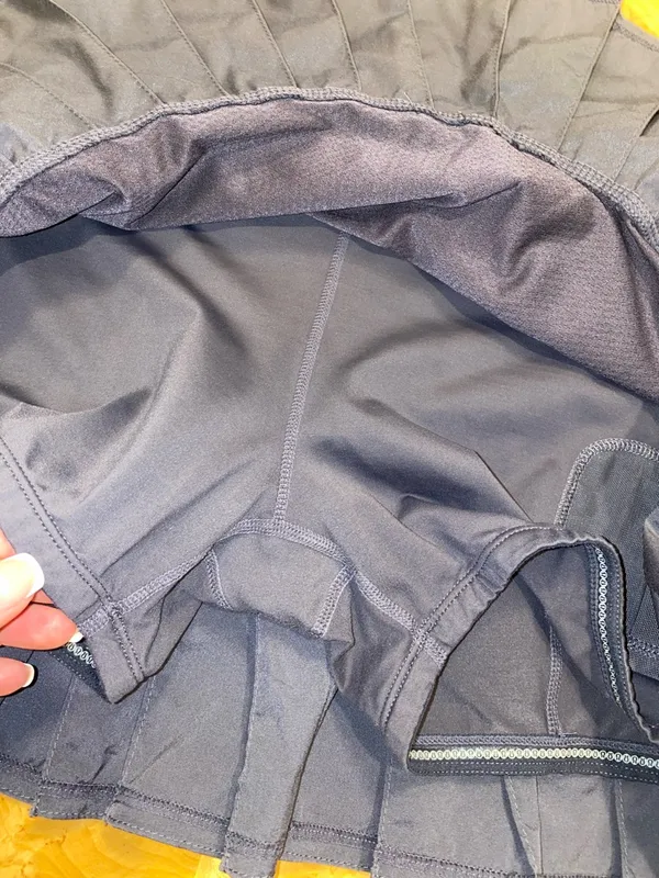 Rare Lululemon Run Resolution Skirt II Size 4 Coal Vapor Spray Dye Tinted Canvas - Image 11