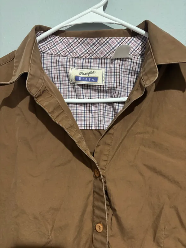 Wrangler Brown Button-Down Shirt - Image 3