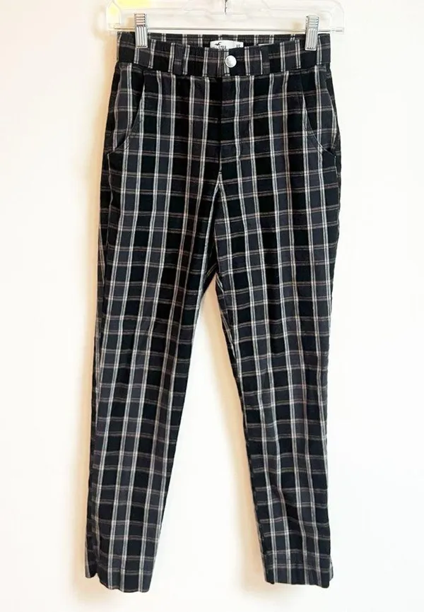 Hollister High Rise Straight Leg Pants Extra Small Pockets Multi Straight Leg - Image 8