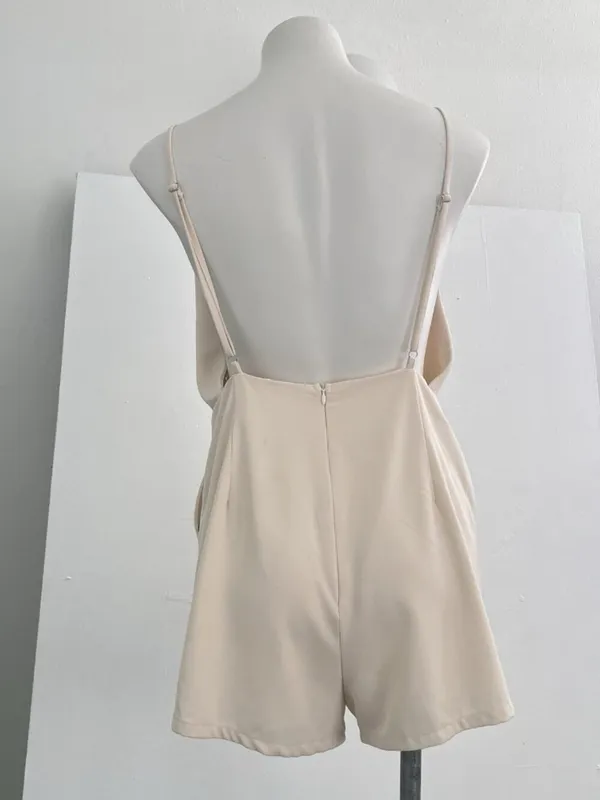 Anthropologie Mable Cowl Neck Front Backless Romper SIZE LARGE NWOT - Image 6