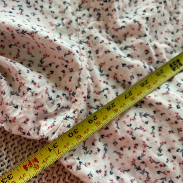 Old Navy Ditsy Floral Oversized Corduroy Tie Sleeve Top Womens size XL Cotton - Image 8