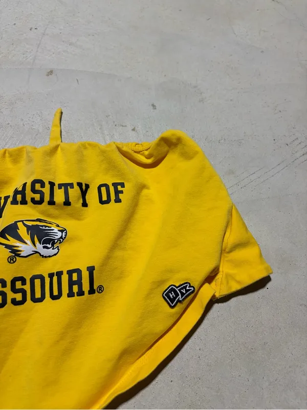 University of Missouri mizzou hype and vice Yellow Bandana tube top medium - Image 4