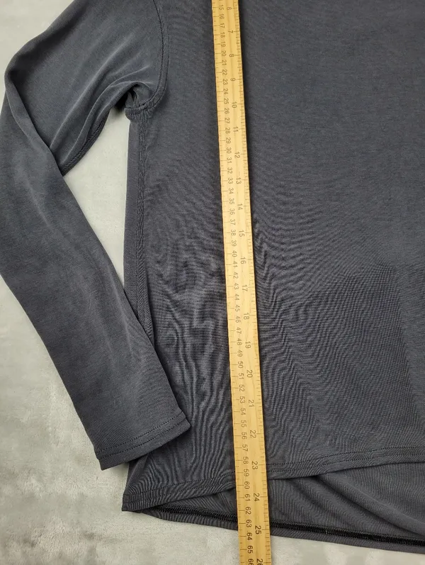Lululemon Drapey Softstreme Off-The-Shoulder Long-Sleeve Shirt Black Size M - Image 5