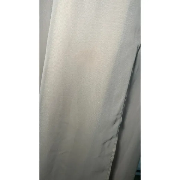 Birdy Grey Amy Chiffon Bridesmaid Dress Almond Taupe Slit Spaghetti Medium‎ - Image 3