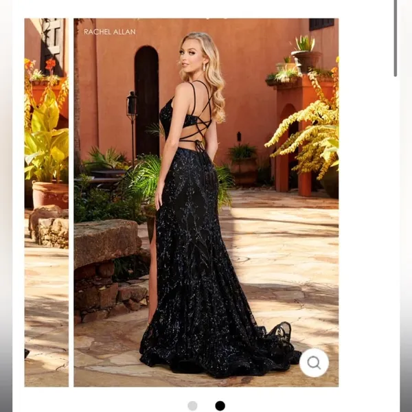 Black Rachel Allan Prom Dress - Image 4