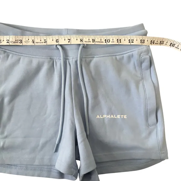 NWT Alphalete Essential Core Shorts Sz XS Ice Blue Gym Athletic Wear‎ Athleisure - Image 5
