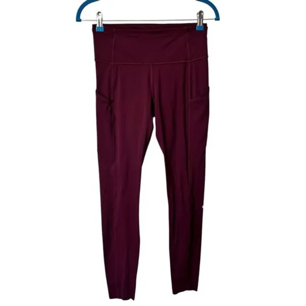 Lululemon Fast Free High Rise Legging Sz 6 Burgundy‎ LW5CFSS - Image 3