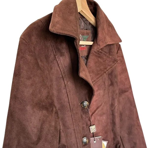 Armani Collezioni NWT Suede Jacket Sz M Suede chocolate brown leather - Image 15