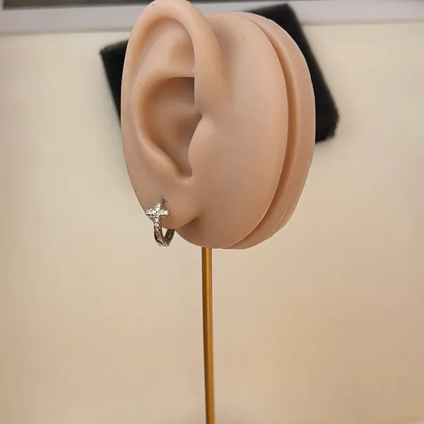 13mm Cross Hoop Earrings for Men Women Streetwear Punk Hip Hop Unisex Earrings - Image 9