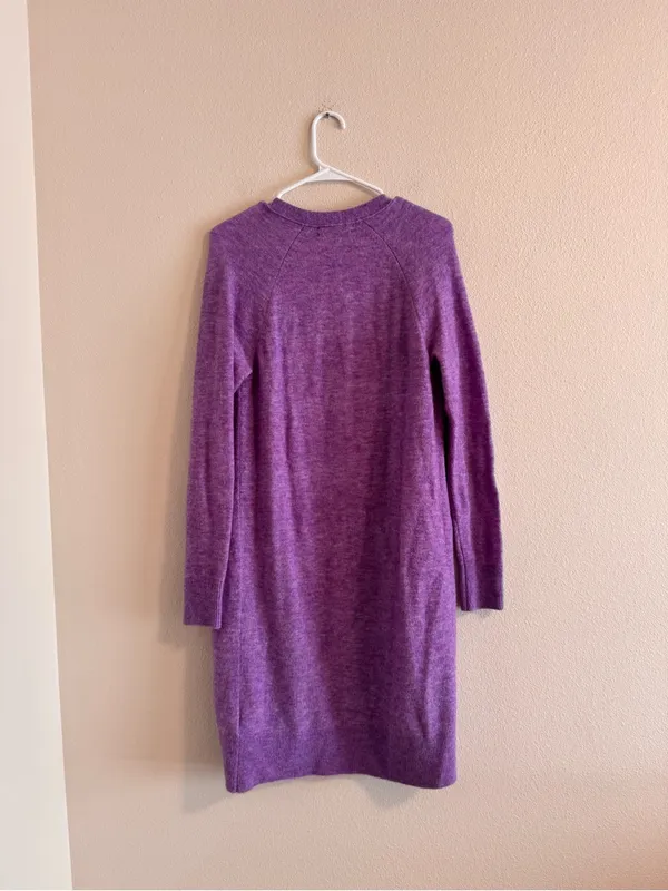 Banana Republic Lavender Open-Front Pocket Cardigan - Image 3