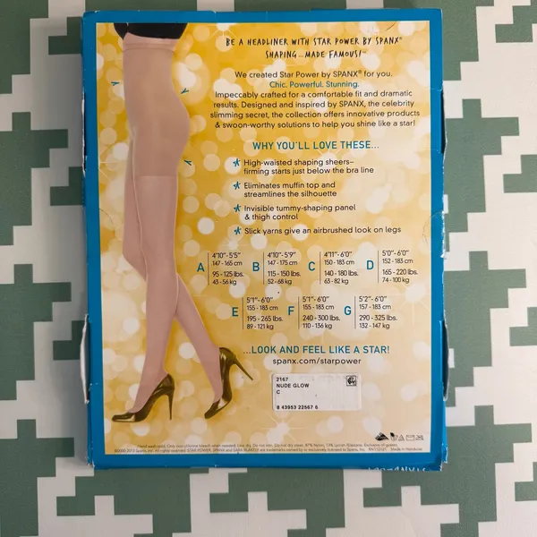 Spanx High Waisted Shaping Sheers Tights Pantyhose Hosiery Nude Glow Size C NWT - Image 3