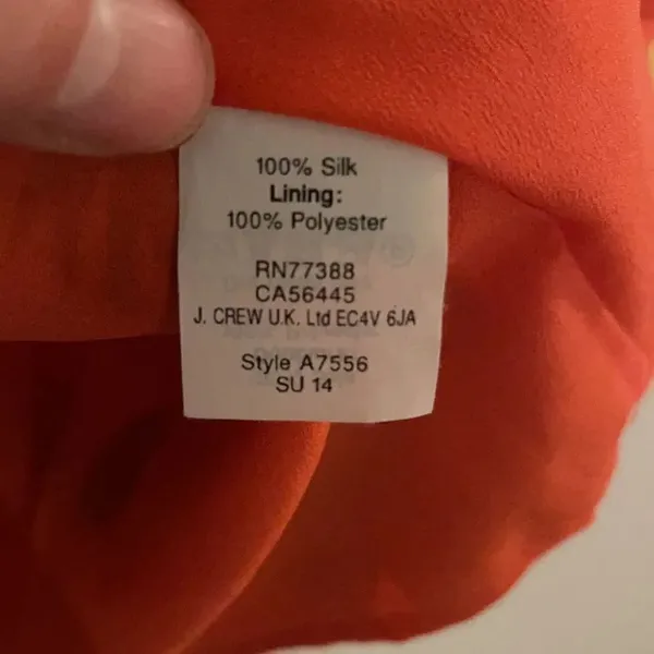 J Crew Tropical Silk Hibiscus Coral Twist Back Sundress - Image 6