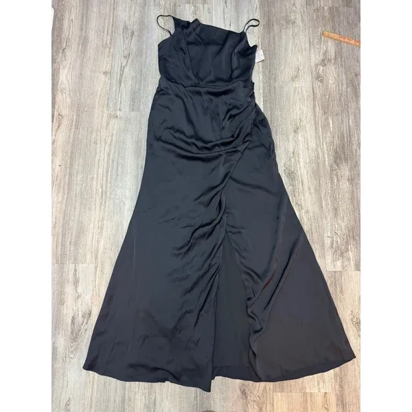 Birdy Grey Jennifer Matte Satin Black Dress, Bridesmaid, Formal, Evening, XL NWT - Image 2