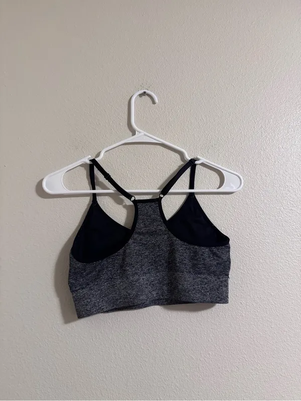 PINK Victoria's Secret Gray Seamless Racerback Sports Bra - Image 2