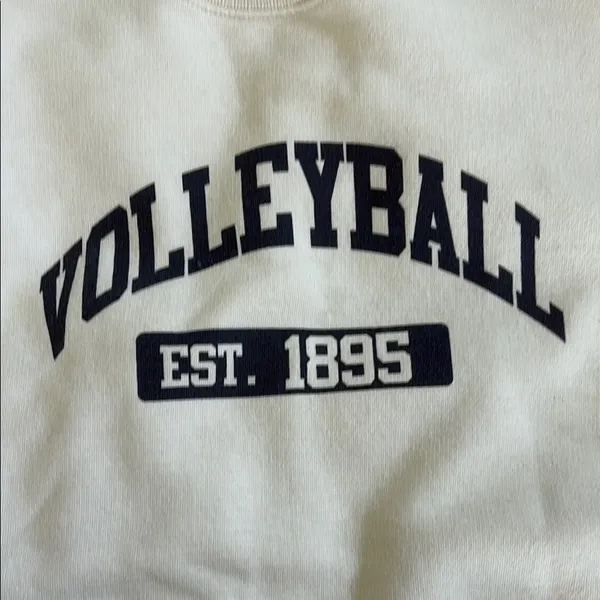 Champion White Crewneck Volleyball Sweater - Image 3