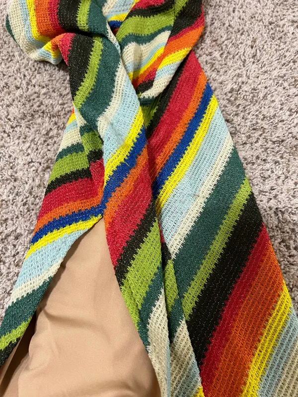 White Fox Pretty Please Rainbow Stripe Knit Set - Image 4