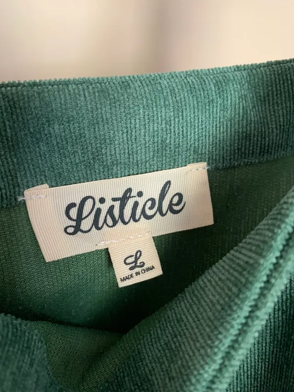 Listicle Corduroy Pocket Front Dress - Image 2